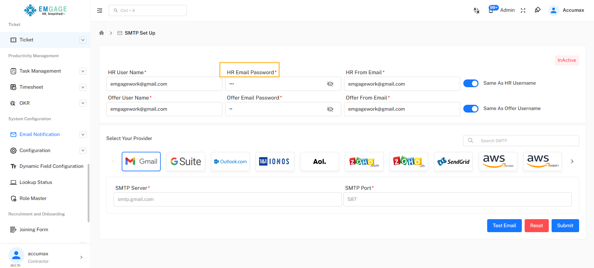 Google Security Settings