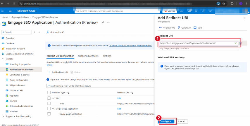 Configure