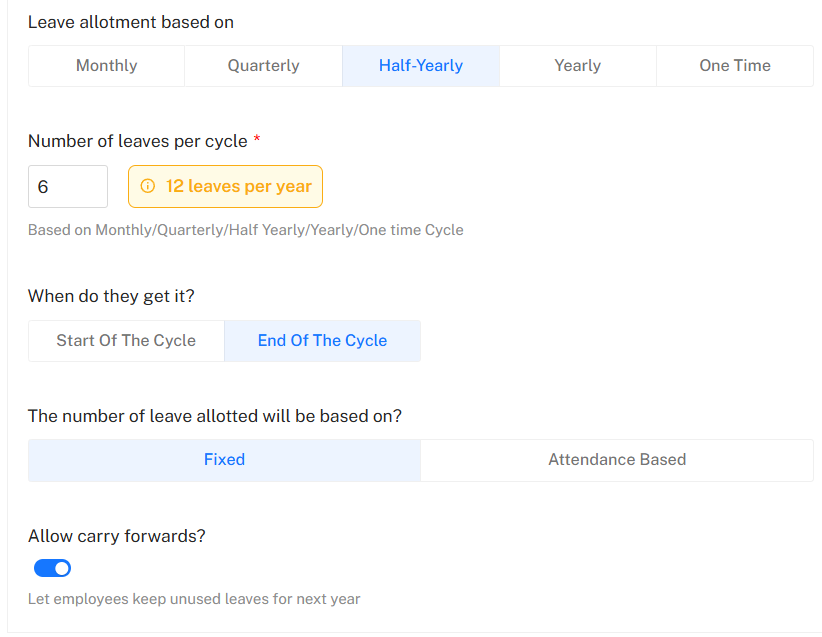 Leave Code Policy Form