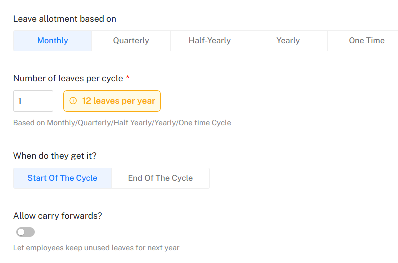 Leave Code Policy Form