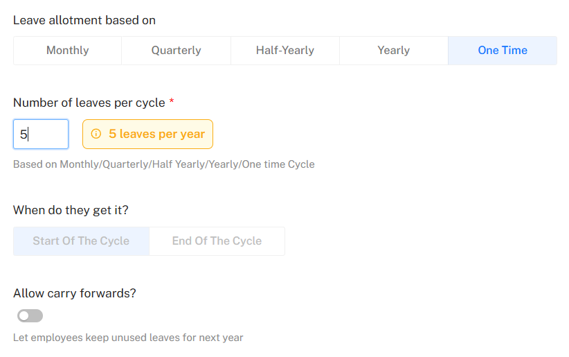 Leave Code Policy Form