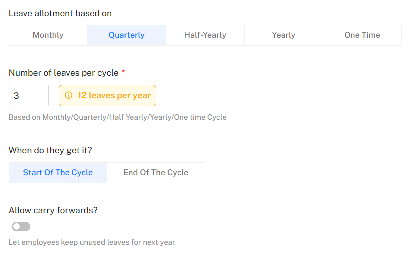 Leave Code Policy Form