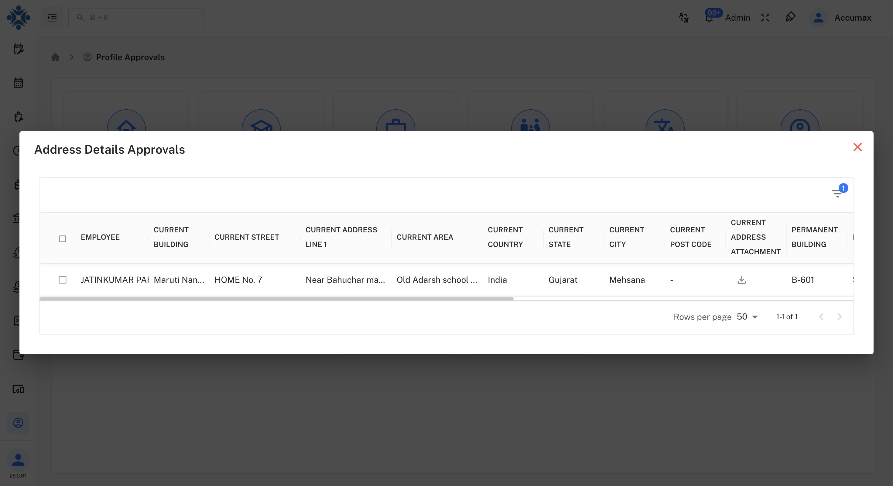 Personal Details Approvals