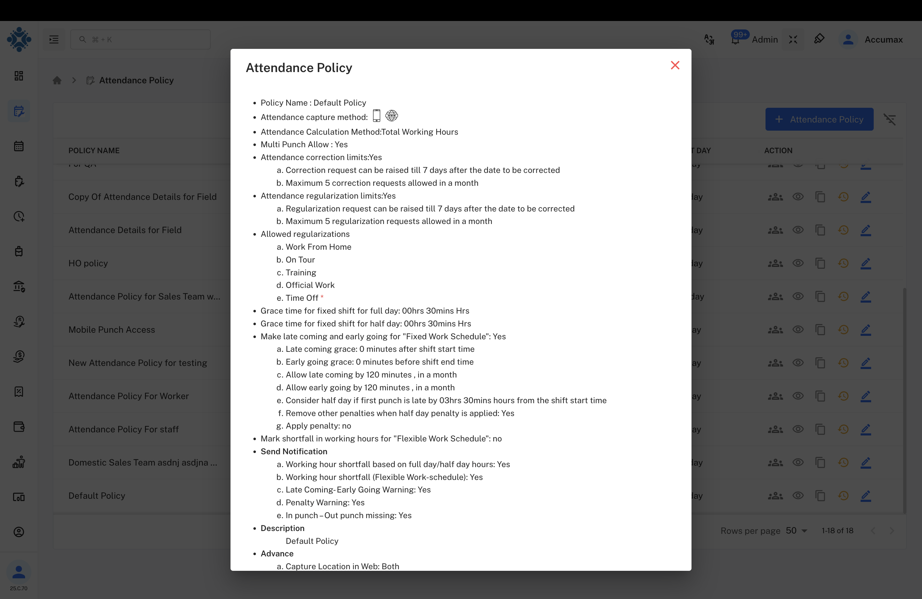 Policy Details Modal
