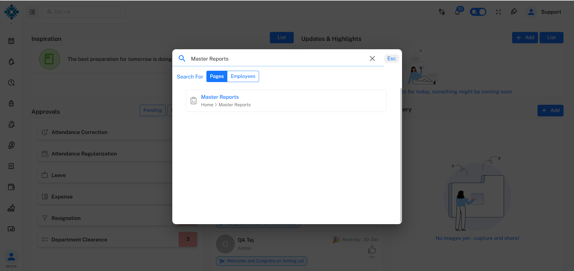 Search Master Reports