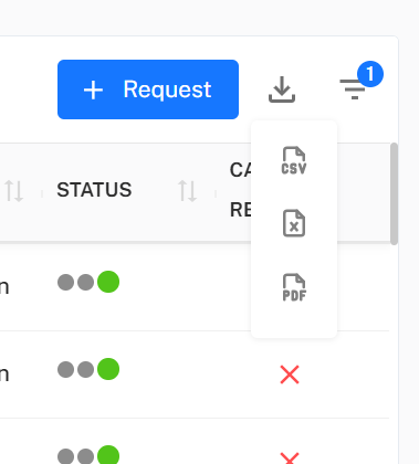 Export Regularization Data