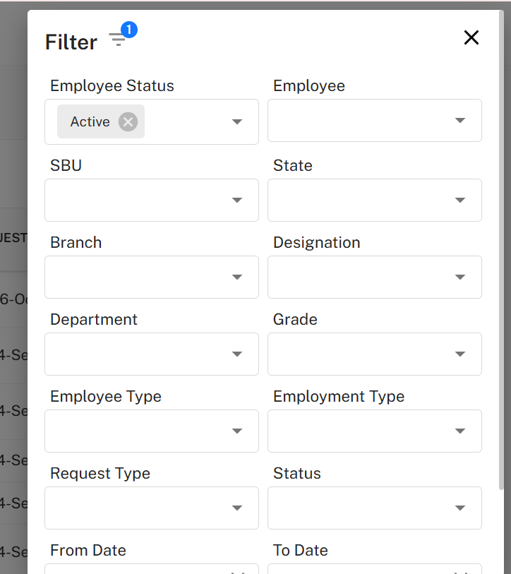 Filter Regularization Requests