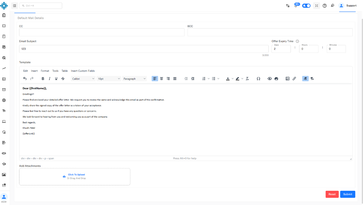 Email Setup