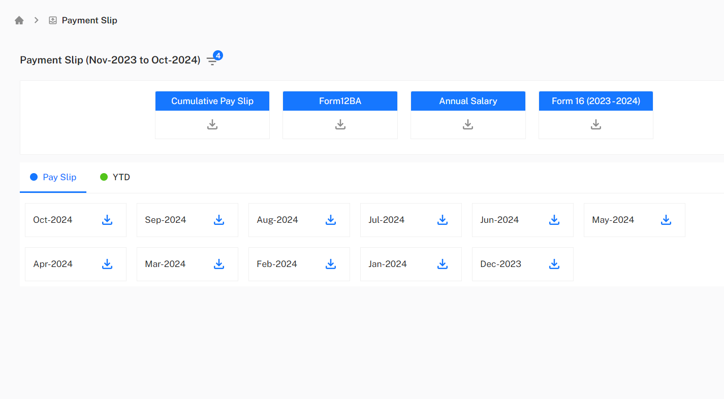Payment Slip Main Interface