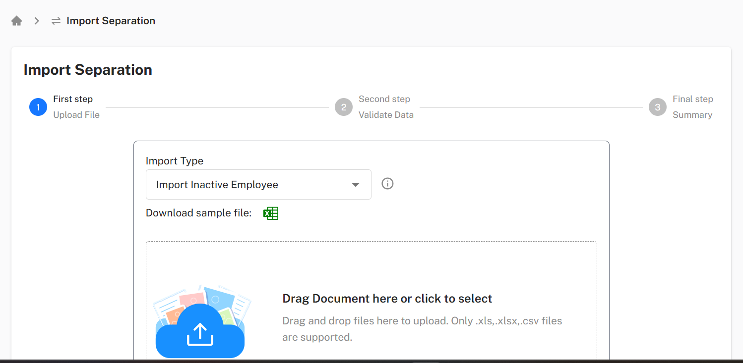 Import Separation Screenshot