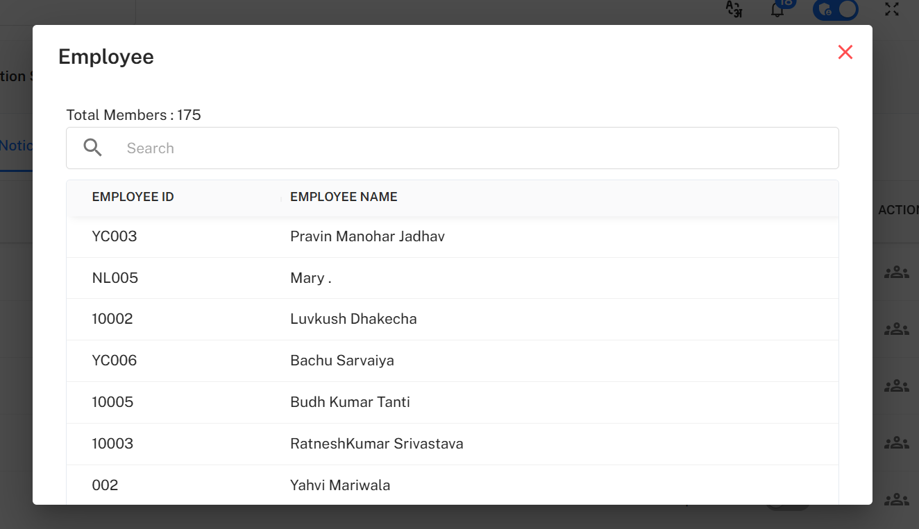 Employee Button Screenshot