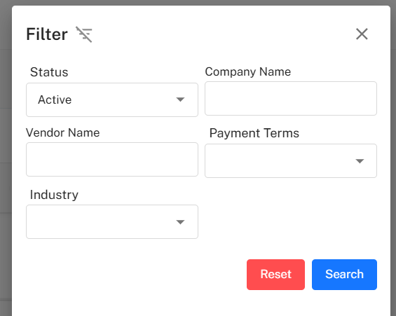 Vendor Filter Placeholder